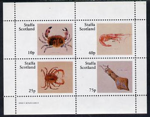 Staffa 1982 Shellfish (Crab) perf set of 4 values (10p to 75p) unmounted mint