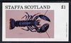 Staffa 1982 Shellfish (Lobster) imperf souvenir sheet (£1 value) unmounted mint