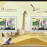 North Korea 2009 Lighthouses #3d South Africa - Seal Point perf s/sheet containing 2 values unmounted mint