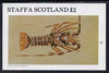 Staffa 1982 Shellfish (Crayfish) imperf deluxe sheet (£2 value) unmounted mint