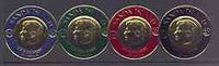 Sanda Island 1968 Robert F Kennedy coin shaped set of 4 (Rosen S138-41) unmounted mint