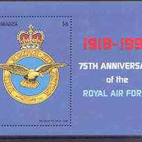 Dominica 1993 75th Anniversary of Royal Air Force perf m/sheet unmounted mint, SG MS 1729b
