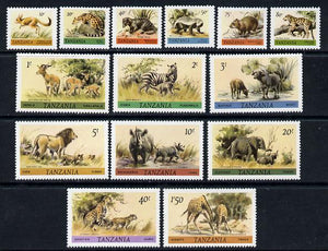 Tanzania 1980 Animals def set of 14 vals complete unmounted mint SG 307-20