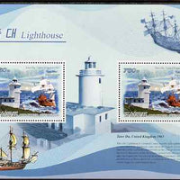 North Korea 2009 Lighthouses #4b UK - Tater Du perf s/sheet containing 2 values unmounted mint