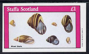 Staffa 1982 Mixed Shells imperf souvenir sheet (£1 value) unmounted mint