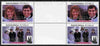 Tuvalu - Nanumea 1986 Royal Wedding (Andrew & Fergie) $1 with 'Congratulations' opt in silver in unissued perf inter-paneau block of 4 (2 se-tenant pairs) unmounted mint from Printer's uncut proof sheet