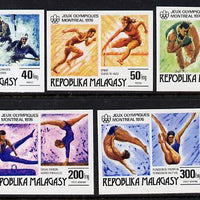 Malagasy Republic 1976 Olympic Games imperf set of 5 from limited printing unmounted mint (as SG 338-42)*