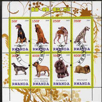 Rwanda 2009 Dogs perf sheetlet containing 8 values fine cto used