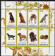 Rwanda 2009 Dogs perf sheetlet containing 8 values unmounted mint