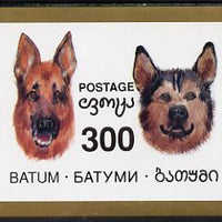 Batum 1994 Dogs imperf s/sheet unmounted mint