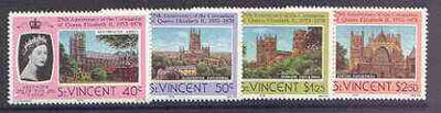 St Vincent 1978 Coronation 25th Anniversary set of 4 (Cathedrals & Abbeys) unmounted mint SG 556-59