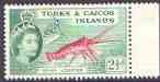 Turks & Caicos Islands 1957 Spiny Lobster 2.5d from def set unmounted mint, SG 240*