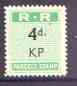 Northern Rhodesia 1951-68 Railway Parcel stamp 4d (small numeral) overprinted KP (Kapiri M'Posho) unmounted mint*