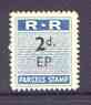 Northern Rhodesia 1951-68 Railway Parcel stamp 2d (small numeral) overprinted EP (Pemba) unmounted mint*