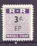 Northern Rhodesia 1951-68 Railway Parcel stamp 3d (small numeral) overprinted EP (Pemba) unmounted mint*