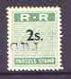 Northern Rhodesia 1951-68 Railway Parcel stamp 2s (small numeral) handstamped CBJ (Chambishi) unmounted mint*
