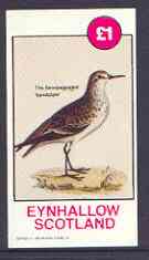 Eynhallow 1982 Sandpiper imperf souvenir sheet (£1value) unmounted mint