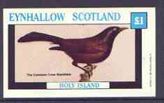 Eynhallow 1982 Crow Blackbird imperf souvenir sheet (£1value) unmounted mint