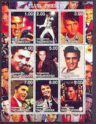 Tadjikistan 2001 Elvis Presley perf sheetlet containing 9 values unmounted mint