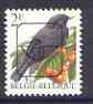 Belgium 1991-95 Birds #2 Blackbird 2f unmounted mint with boxed posthorn precancel, SG 3075