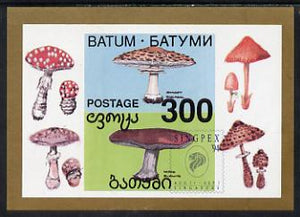 Batum 1994 Fungi imperf s/sheet with 'Singpex' opt unmounted mint