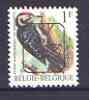 Belgium 1985-90 Birds #1 Lesser-spotted Woodpecker 1f unmounted mint with boxed posthorn precancel, SG 2845