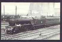 Postcard by Adria - Black & white showing 60091 'Captain Cuttle' at Darlington in 1953, mint & pristine