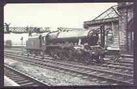 Postcard by Adria - Black & white showing 45668 'Madden' at Crewe Station in 1952, mint & pristine