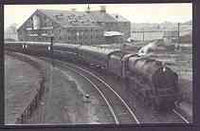 Postcard by Adria - Black & white showing 46151 'The Royal Horse Guardsman' on great Central at Retford in 1962, mint & pristine
