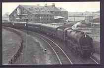 Postcard by Adria - Black & white showing 46151 'The Royal Horse Guardsman' on great Central at Retford in 1962, mint & pristine
