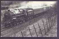Postcard by Adria - Black & white showing 73031 at Totley, Sheffield in 1962, mint & pristine