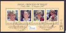 Papua New Guinea 1998 Diana, Princess of Wales Commemoration m/sheet very fine cds used, SG 829
