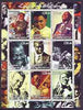 Turkmenistan 2001 Louis Armstrong perf sheetlet containing 9 values unmounted mint