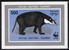 Batum 1994 WWF Wild Animals (Badger) imperf s/sheet unmounted mint