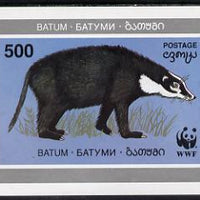 Batum 1994 WWF Wild Animals (Badger) imperf s/sheet unmounted mint