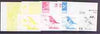 North Korea 2001 Birds 10ch (Bluethroat) set of 4 imperf progressive proofs comprising the 4 individual colours (magenta, yellow, blue & black) unmounted mint as SG N4137