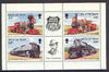 Isle of Man 1992 Union Pacific Railroad pane containing 33p & 39p each in horiz pairs with labels between unmounted mint, SG 522a & 524a