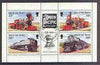 Isle of Man 1992 Union Pacific Railroad pane containing 33p & 39p each in horiz pairs with labels between very fine cds used, SG 522a & 524a