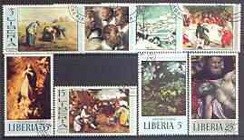 Liberia 1969 Paintings (2nd series) set of 8 very fine cto used, SG 1010-17