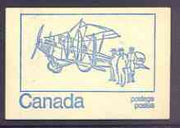 Canada 1972 Curtis JN4 - 50c blue on cream Mail Transport booklet complete with fluorescent bands, mint SG SB79gq