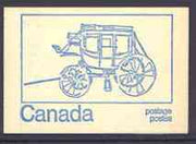 Canada 1972 Stage Coach of 1850 - 50c blue on cream Mail Transport booklet complete with fluorescent bands, mint SG SB79bq