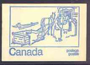 Canada 1972 Rural Postman of 1900 - 50c blue on cream Mail Transport booklet complete with fluorescent bands, mint SG SB79dq
