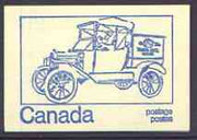 Canada 1972 Ford Model 'T' of 1914 - 50c blue on cream Mail Transport booklet complete with fluorescent bands, mint SG SB79fq