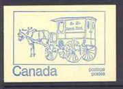 Canada 1972 Horse Drawn Mail Wagon of 1926 - 50c blue on cream Mail Transport booklet complete with fluorescent bands, mint SG SB79jq