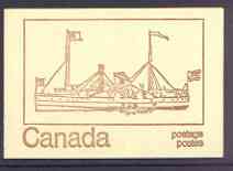 Canada 1972 Paddle Steamer of 1855 - 25c brown on cream Mail Transport booklet complete with fluorescent bands, mint SG SB78cq