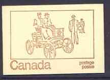 Canada 1972 Motor Car of 1910 - 25c brown on cream Mail Transport booklet complete with fluorescent bands, mint SG SB78eq