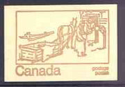 Canada 1972 Rural Postman of 1900 - 25c brown on cream Mail Transport booklet complete with fluorescent bands, mint SG SB78dq