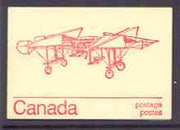 Canada 1974 Gibson 'Twin-plane' - 25c red on cream booklet complete mint, SG SB 80a