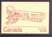 Canada 1974 Burgess Dunne Seaplane - 25c red on cream booklet complete mint, SG SB 80b