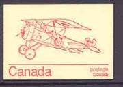 Canada 1974 Nieuport 'Scout' - 25c red on cream booklet complete mint, SG SB 80c